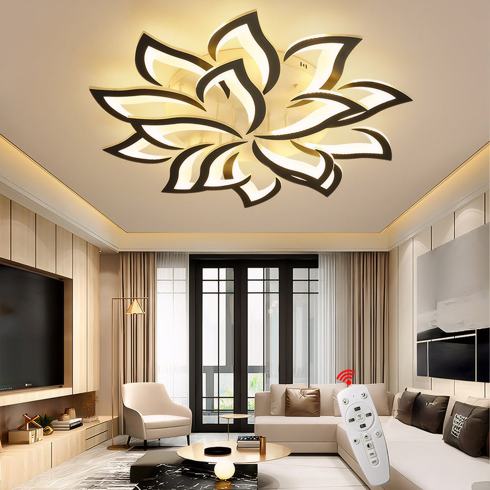 Lampada da soffitto Lovela – Metallo & Acrilico – Bianco – Ø 55/66 cm – Design elegante per il soggiorno
