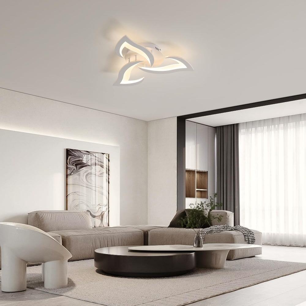 Lampada da soffitto Lovela – Metallo & Acrilico – Bianco – Ø 55/66 cm – Design elegante per il soggiorno