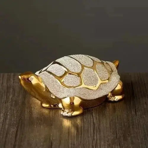 Scultura Tartaruga Oro Luma
