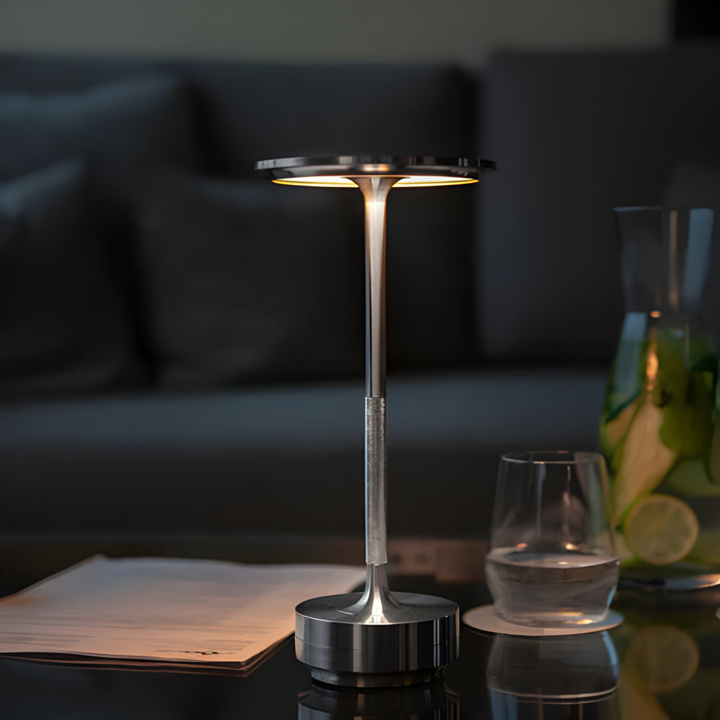 Lampada da tavolo LED wireless con controllo touch e regolazione della luminosità