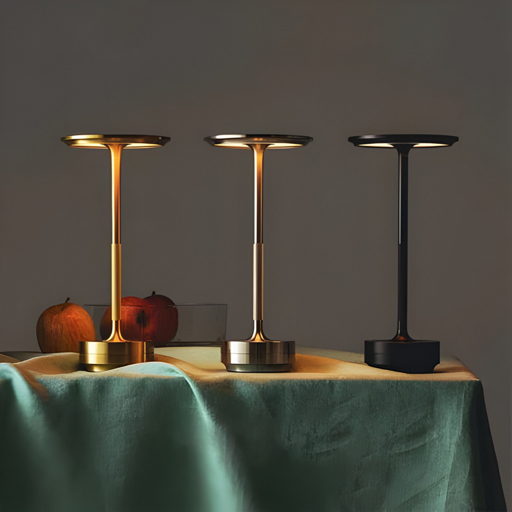 Lampada da tavolo LED wireless con controllo touch e regolazione della luminosità