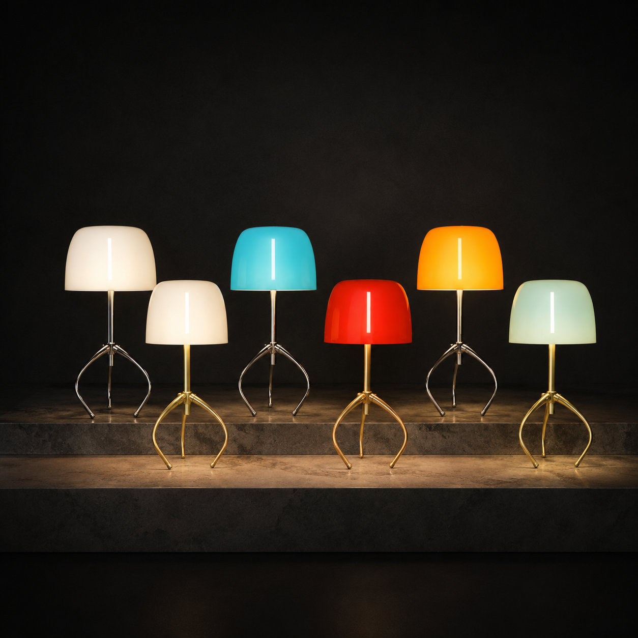 LumiereGlow Bauhaus Lampada da Tavolo a Tre Piedi