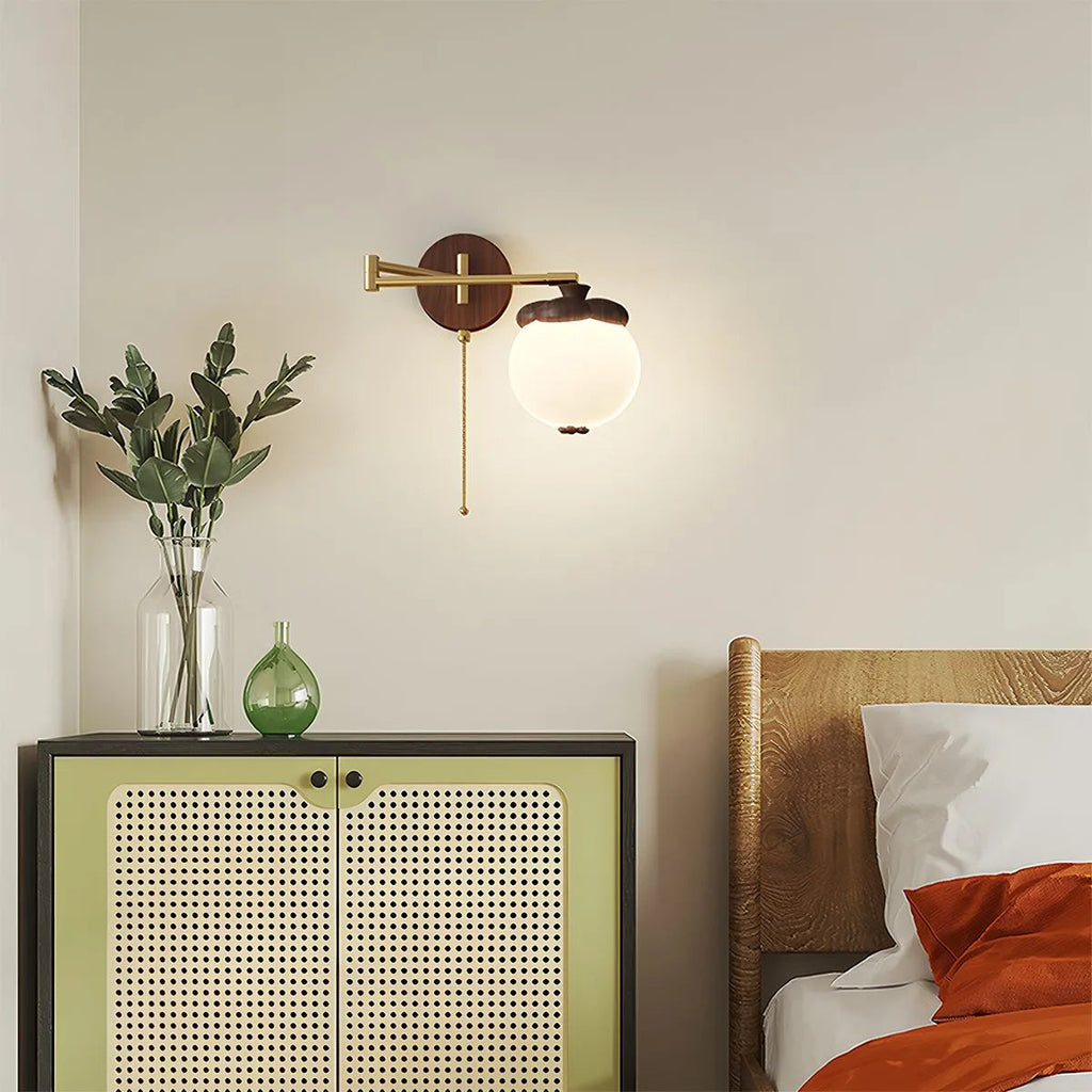 Lampada da parete Lumisa – Tessuto – Khaki – Design moderno – Lampada a LED per interni