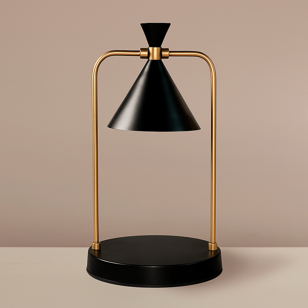 Lampada Riscaldante per Candele Elettrica con Struttura in Metallo e Paralume a Forma di Cono