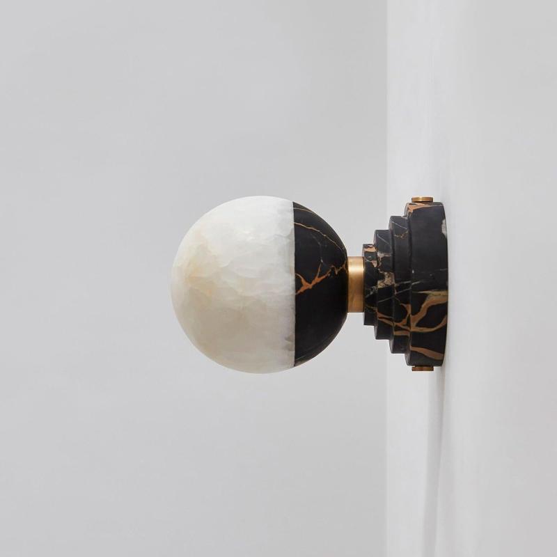 Lampada da Parete in Marmo Lunare