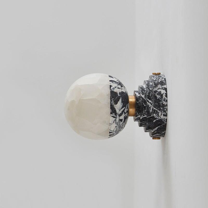 Lampada da Parete in Marmo Lunare
