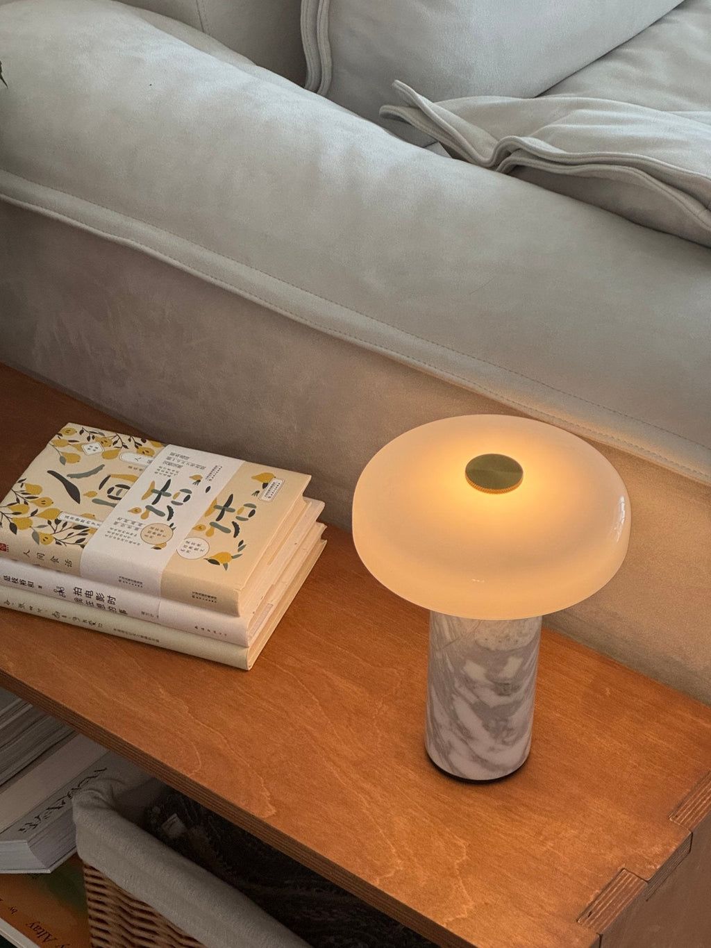 Lampada da Tavolo in Marmo Lunara