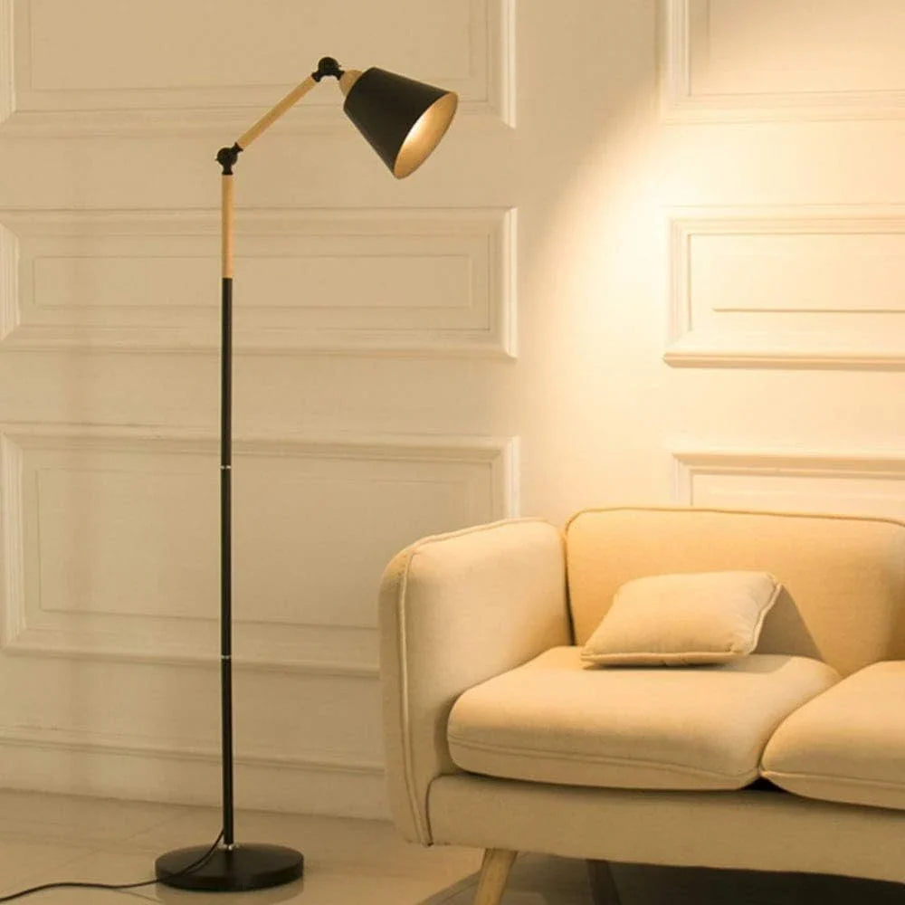 Lampada da Terra Nordic – Design Minimalista con Testa della Lampada Regolabile
