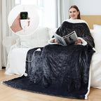 Coperta Elettrica Portatile con Calore Regolabile e Controller Rimovibile