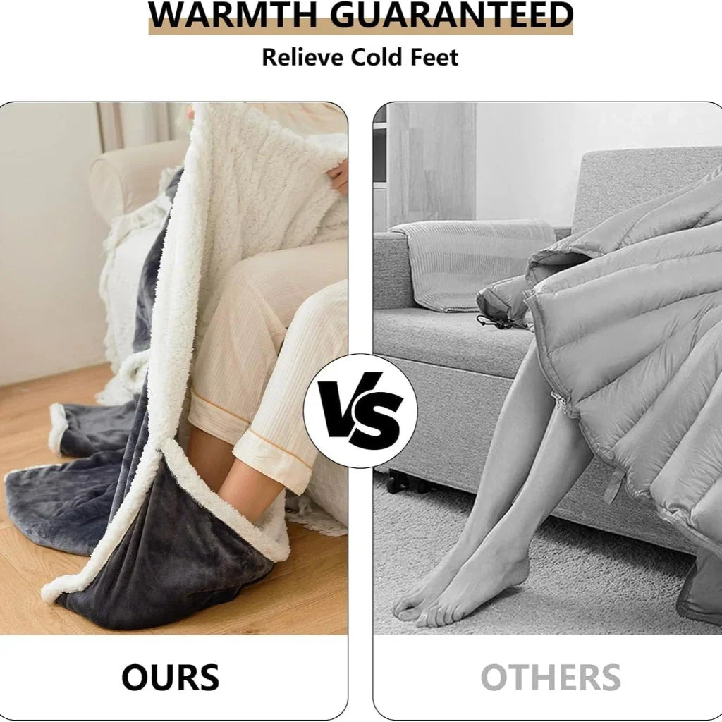 Coperta Elettrica Portatile con Calore Regolabile e Controller Rimovibile