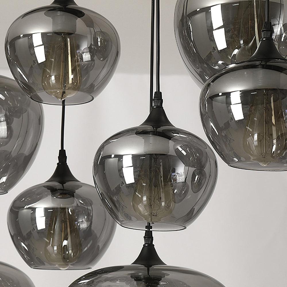 Lampada a sospensione in vetro a forma di bottiglia