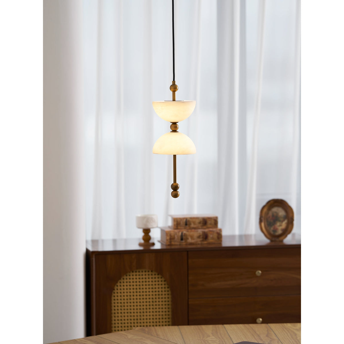 Lampada a sospensione in Alabastro Lyra