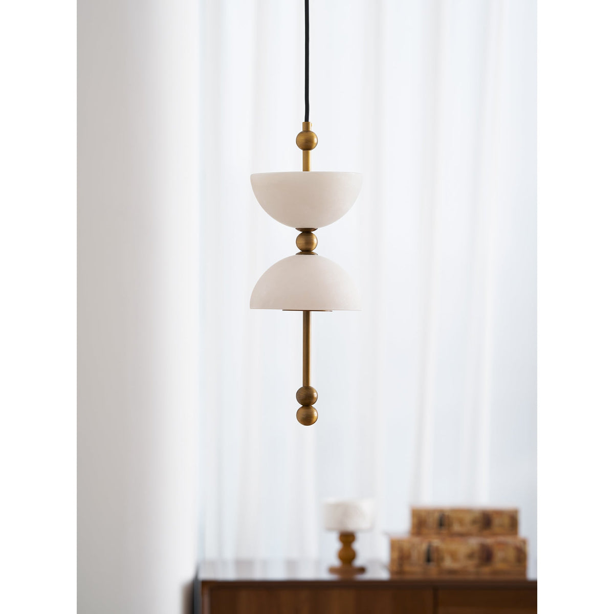Lampada a sospensione in Alabastro Lyra