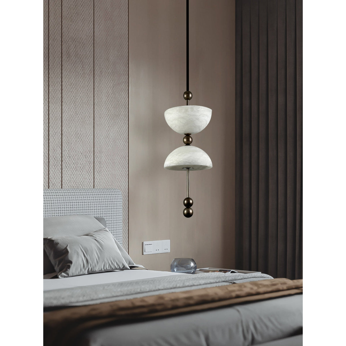 Lampada a sospensione in Alabastro Lyra