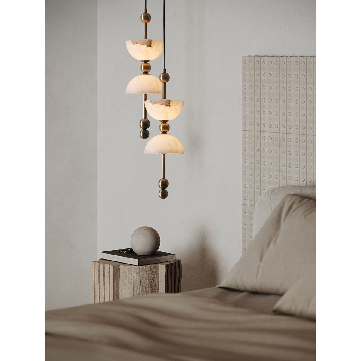 Lampada a sospensione in Alabastro Lyra