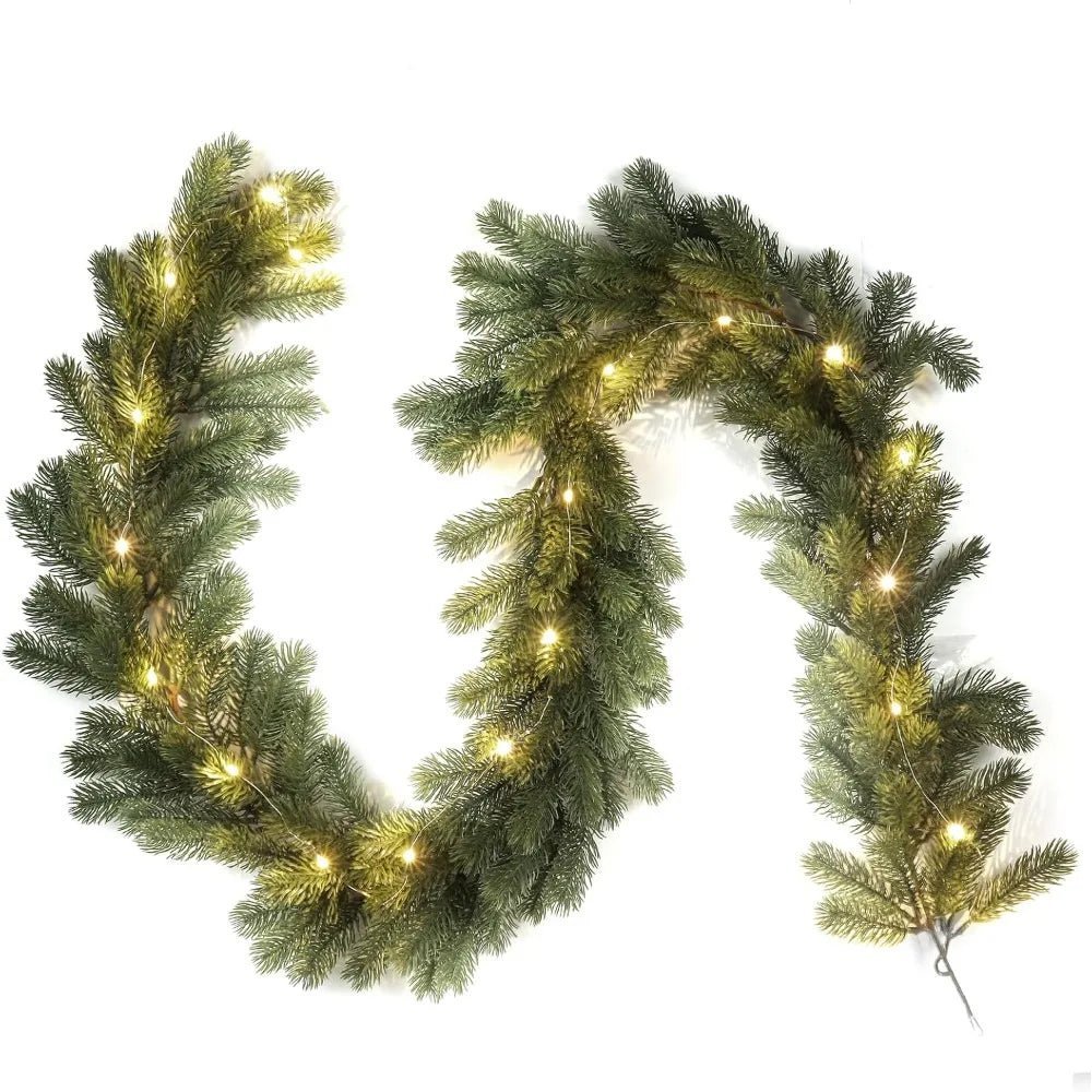 Corona di Natale LED con Luce Calda – Elegante Decorazione Natalizia Illuminata