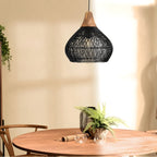 BistroBeam Light - Moderna Lampada a Sospensione in Rattan