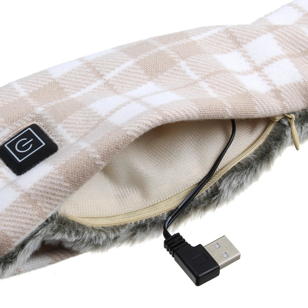 Sciarpa Elettrica Riscaldata USB con 3 Livelli di Calore – Sciarpa Elettrica Ricaricabile