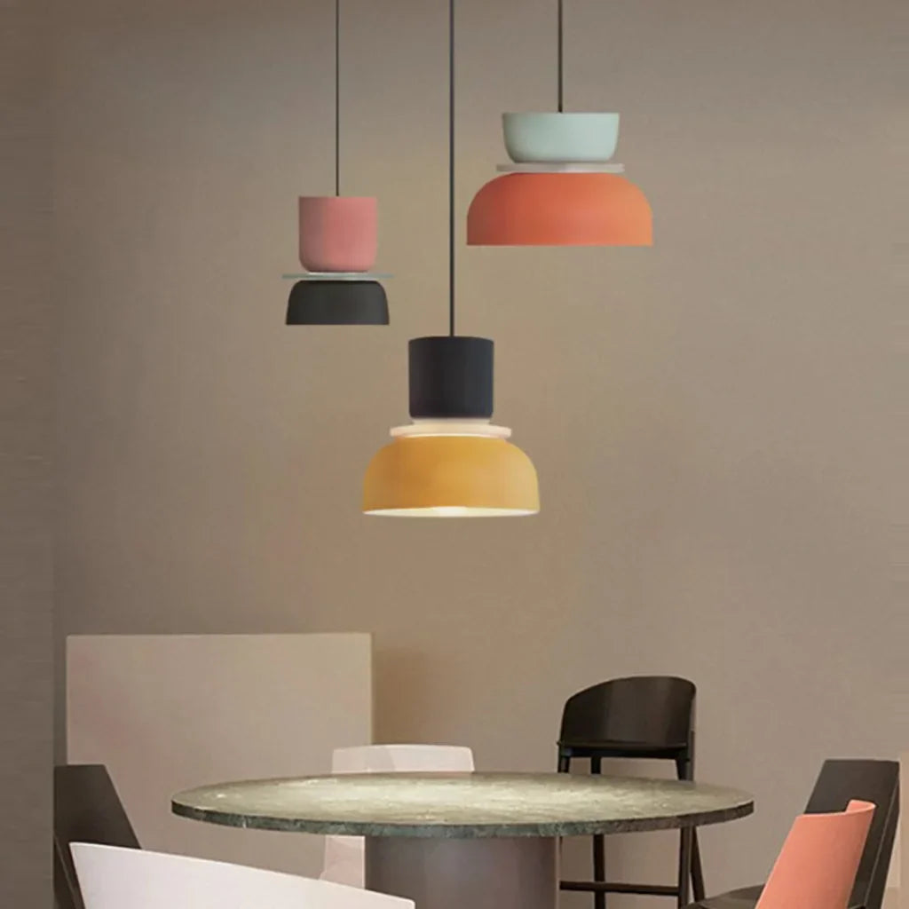 Lampada a sospensione scandinava Lucie Colour Block