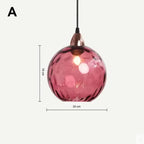 Glarefusion Moderno Semplice Lampada a Sospensione in Vetro con Motivo Acqua Colorata