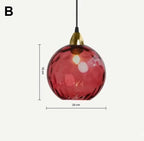 Glarefusion Moderno Semplice Lampada a Sospensione in Vetro con Motivo Acqua Colorata