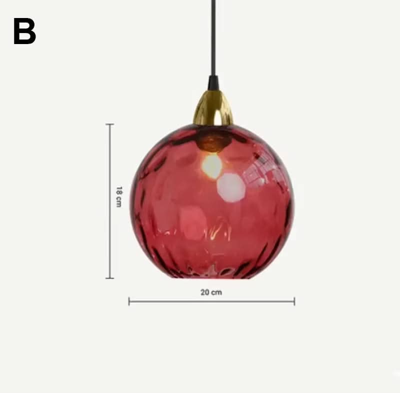 Glarefusion Moderno Semplice Lampada a Sospensione in Vetro con Motivo Acqua Colorata