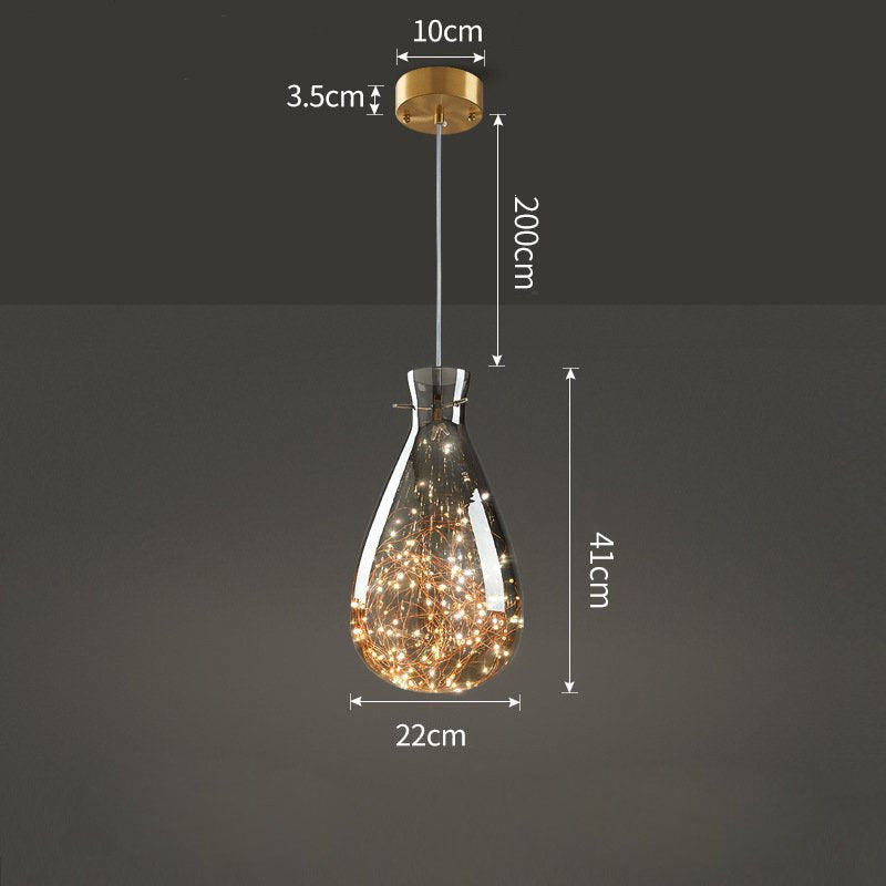 Lampada a Sospensione in Vetro Cielo Stellato