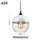 Lampada a sospensione moderna geometrica in vetro nero e ambra