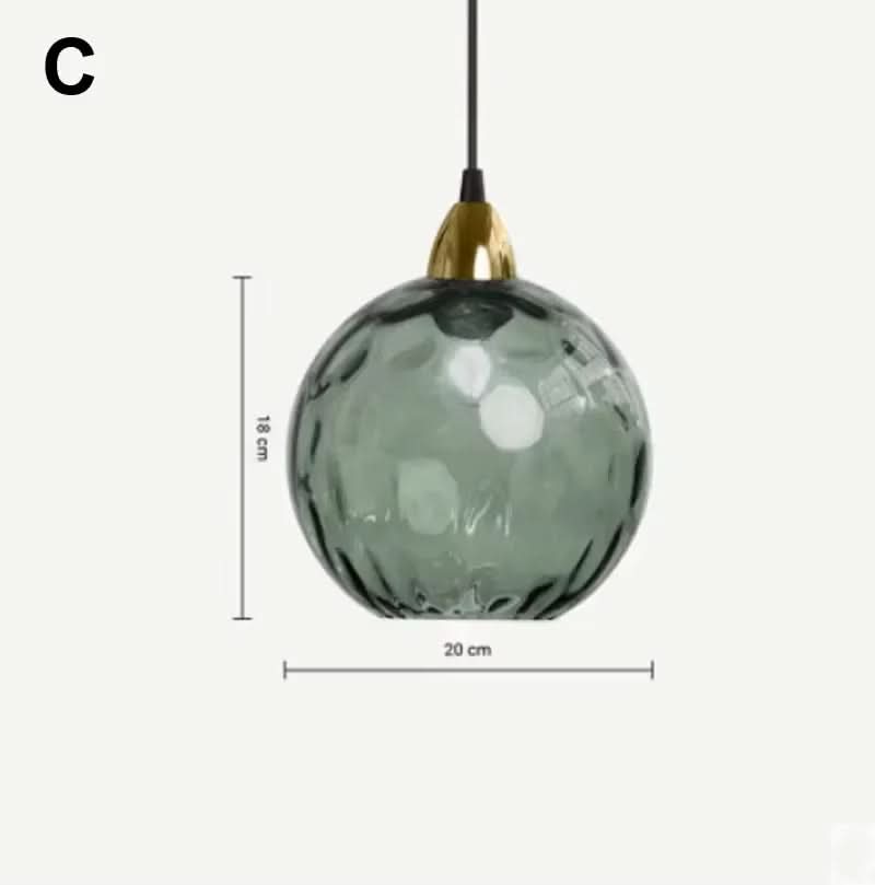 Glarefusion Moderno Semplice Lampada a Sospensione in Vetro con Motivo Acqua Colorata