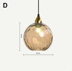 Glarefusion Moderno Semplice Lampada a Sospensione in Vetro con Motivo Acqua Colorata