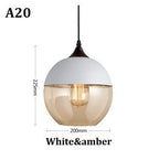 Lampada a sospensione moderna geometrica in vetro nero e ambra