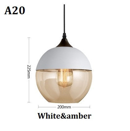 Lampada a sospensione moderna geometrica in vetro nero e ambra