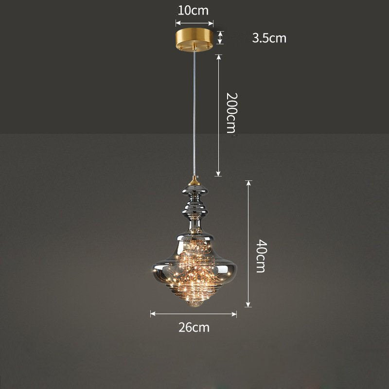 Lampada a Sospensione in Vetro Cielo Stellato