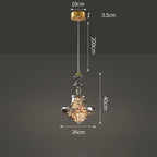 Lampada a Sospensione in Vetro Cielo Stellato