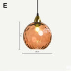 Glarefusion Moderno Semplice Lampada a Sospensione in Vetro con Motivo Acqua Colorata