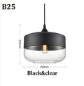Lampada a sospensione moderna geometrica in vetro nero e ambra
