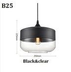 Lampada a sospensione moderna geometrica in vetro nero e ambra