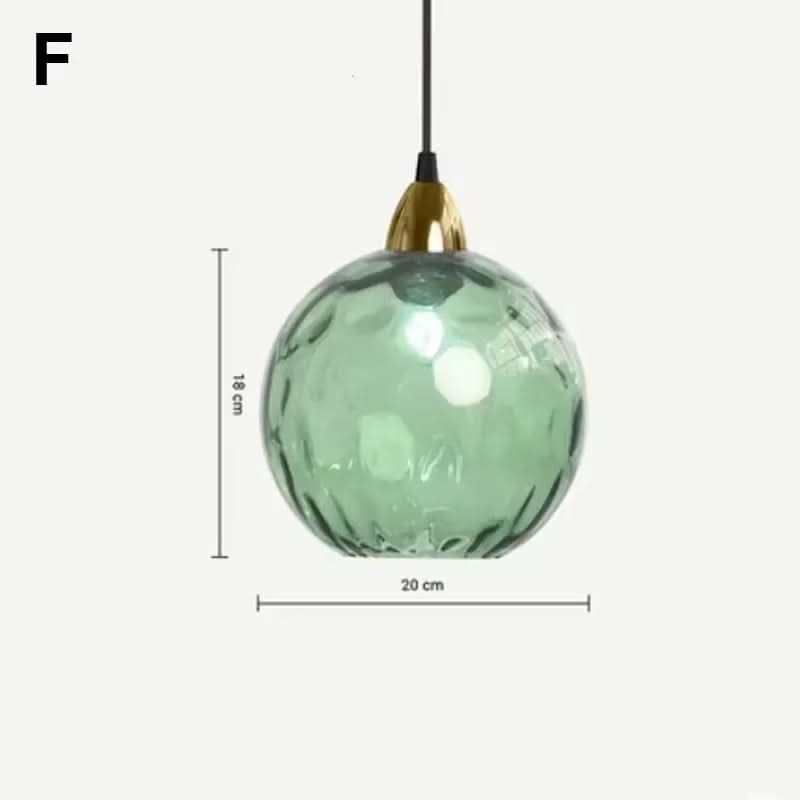 Glarefusion Moderno Semplice Lampada a Sospensione in Vetro con Motivo Acqua Colorata