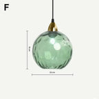 Glarefusion Moderno Semplice Lampada a Sospensione in Vetro con Motivo Acqua Colorata