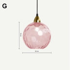 Glarefusion Moderno Semplice Lampada a Sospensione in Vetro con Motivo Acqua Colorata