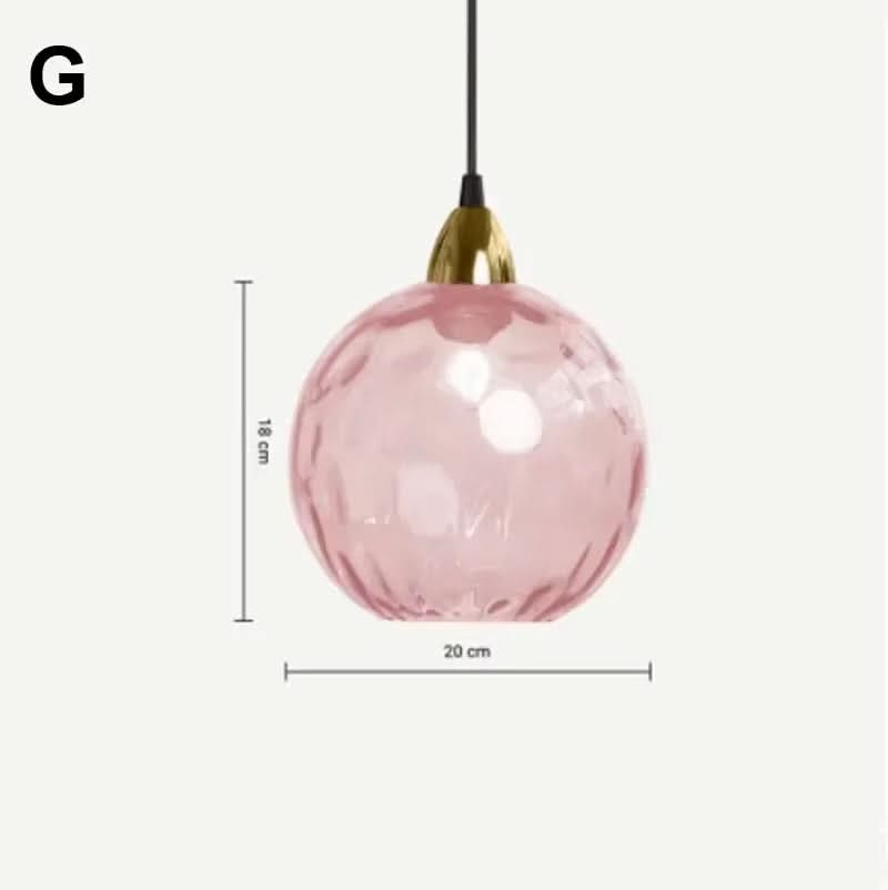 Glarefusion Moderno Semplice Lampada a Sospensione in Vetro con Motivo Acqua Colorata