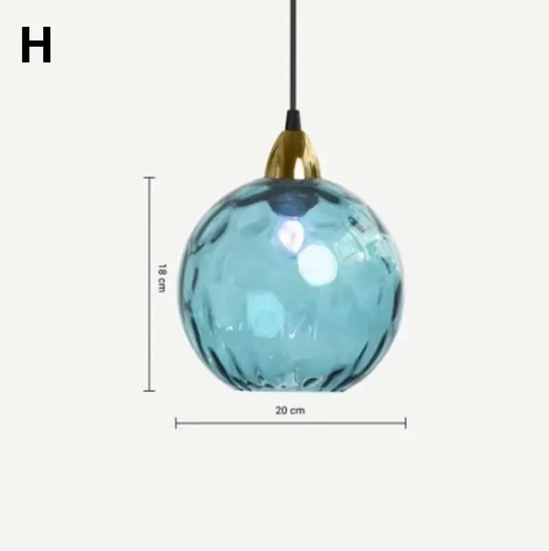 Glarefusion Moderno Semplice Lampada a Sospensione in Vetro con Motivo Acqua Colorata