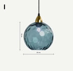 Glarefusion Moderno Semplice Lampada a Sospensione in Vetro con Motivo Acqua Colorata