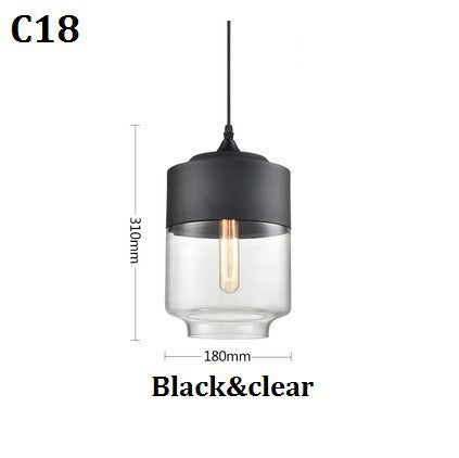 Lampada a sospensione moderna geometrica in vetro nero e ambra