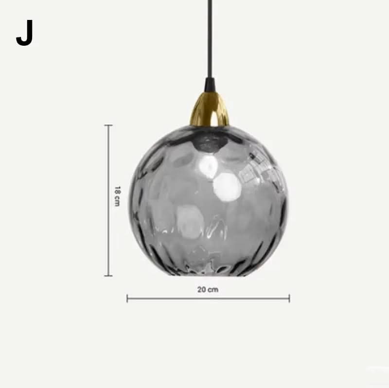 Glarefusion Moderno Semplice Lampada a Sospensione in Vetro con Motivo Acqua Colorata