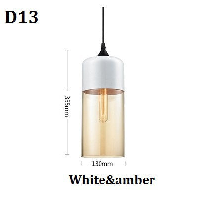 Lampada a sospensione moderna geometrica in vetro nero e ambra