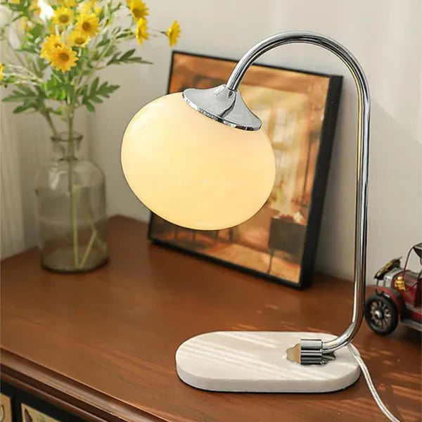 Lampada da tavolo Mallowglas – Vetro – Trasparente – Ø 28 cm – Minimalista