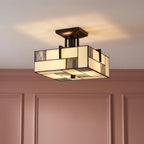 Lampada da soffitto Tiffany Semi-Flush Manchester
