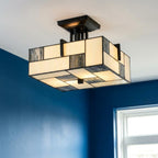 Lampada da soffitto Tiffany Semi-Flush Manchester