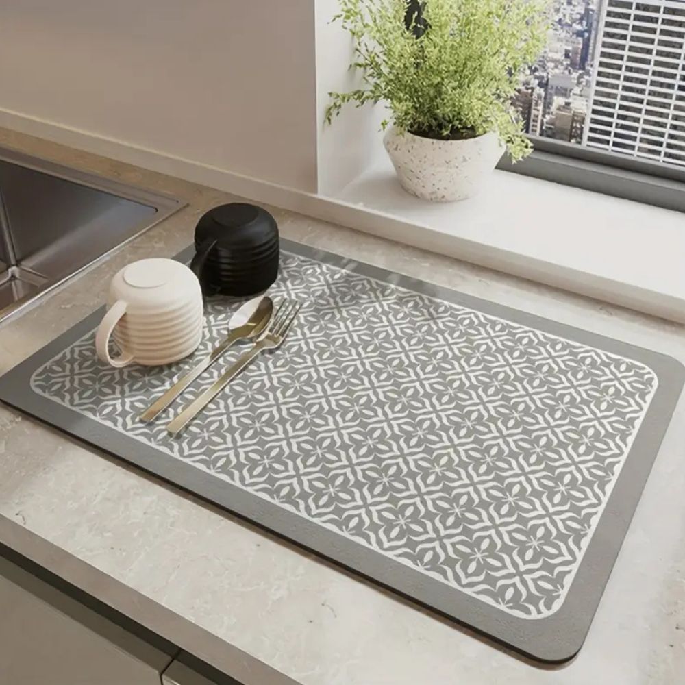 Elara Haus Kintsugi Mandala – Tappetino Asciugante Architettonico Assorbente in Stile Japandi